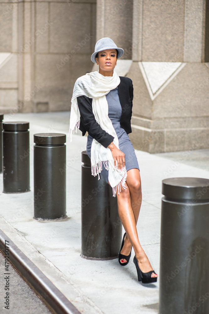 Fitted dress shop and jacket