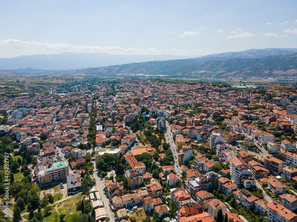 Obraz premium Aerial view of town of Sandanski, Bulgaria