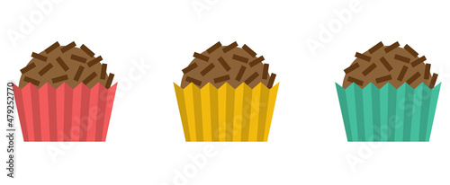 Brigadeiro - simple brazilian sweet made of chocolate