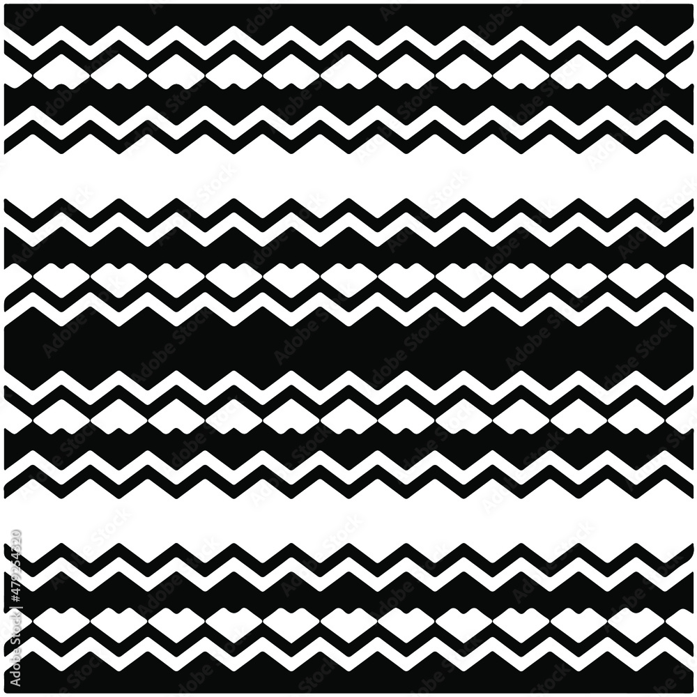 
Seamless ethnic pattern.Abstract Geometric Pattern generative computational art illustration.Black and 
white pattern for wallpapers and backgrounds. 