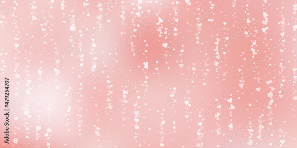 White heart love confettis. Valentine's day fallin White heart love confettis. Valentine's day fallin