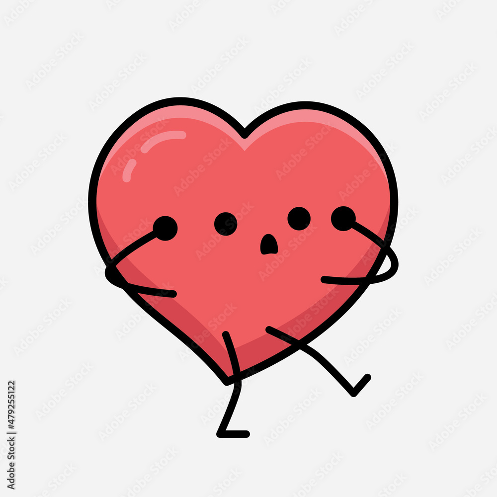 Heart Character Mascot Vector Illustration Heart Character Mascot Vector Illustration