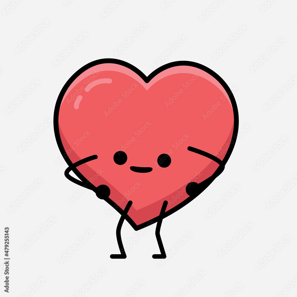 Heart Character Mascot Vector Illustration