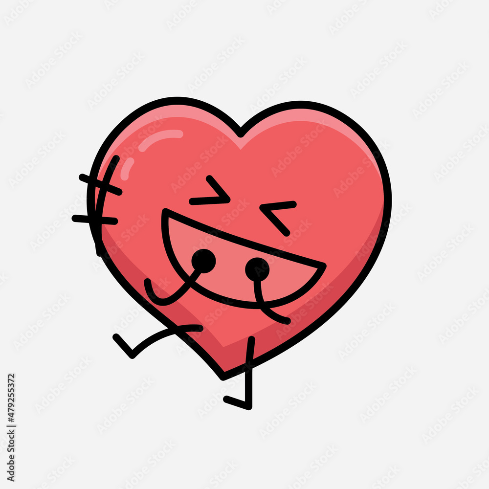 Heart Character Mascot Vector Illustration Heart Character Mascot Vector Illustration