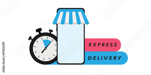 Fast online delivery service concept, online order tracking for delivery