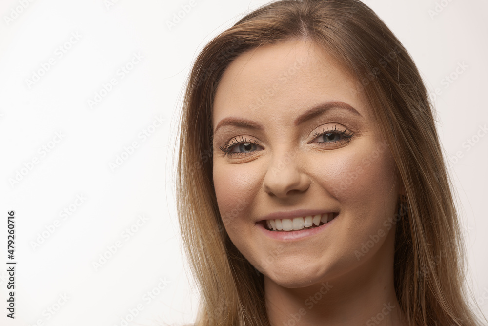 Young blonde woman isolated in studio portrait Young blonde woman isolated in studio portrait