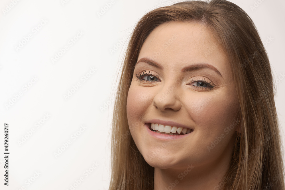 Young blonde woman isolated in studio portrait Young blonde woman isolated in studio portrait