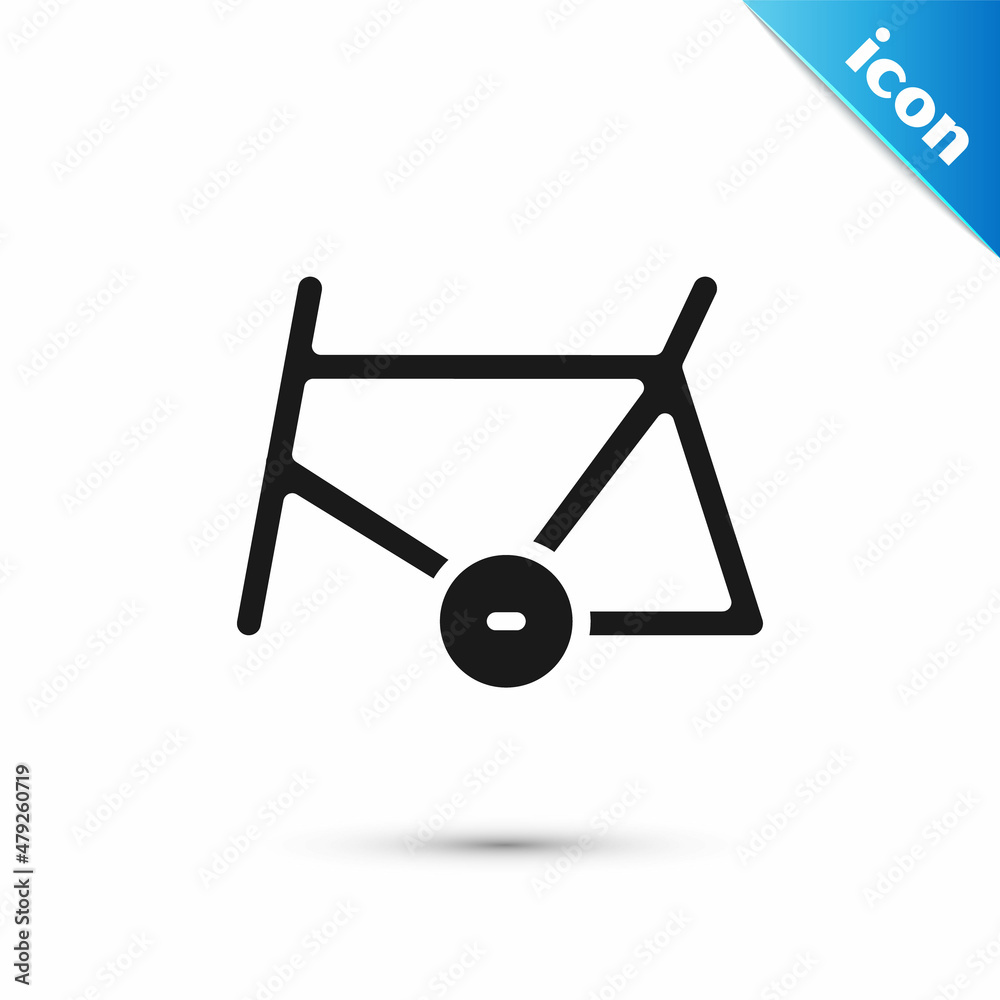 Grey Bicycle frame icon isolated on white background. Vector Grey Bicycle frame icon isolated on white background. Vector