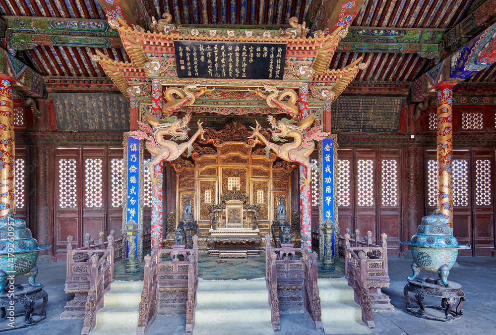 The imperial palace of the Qing Dynasty in Shenyang, China.