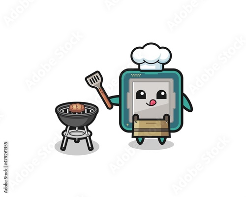 processor barbeque chef with a grill