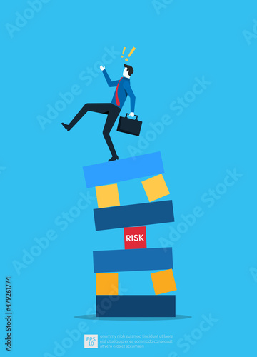 Risk in business concept vector illustration.