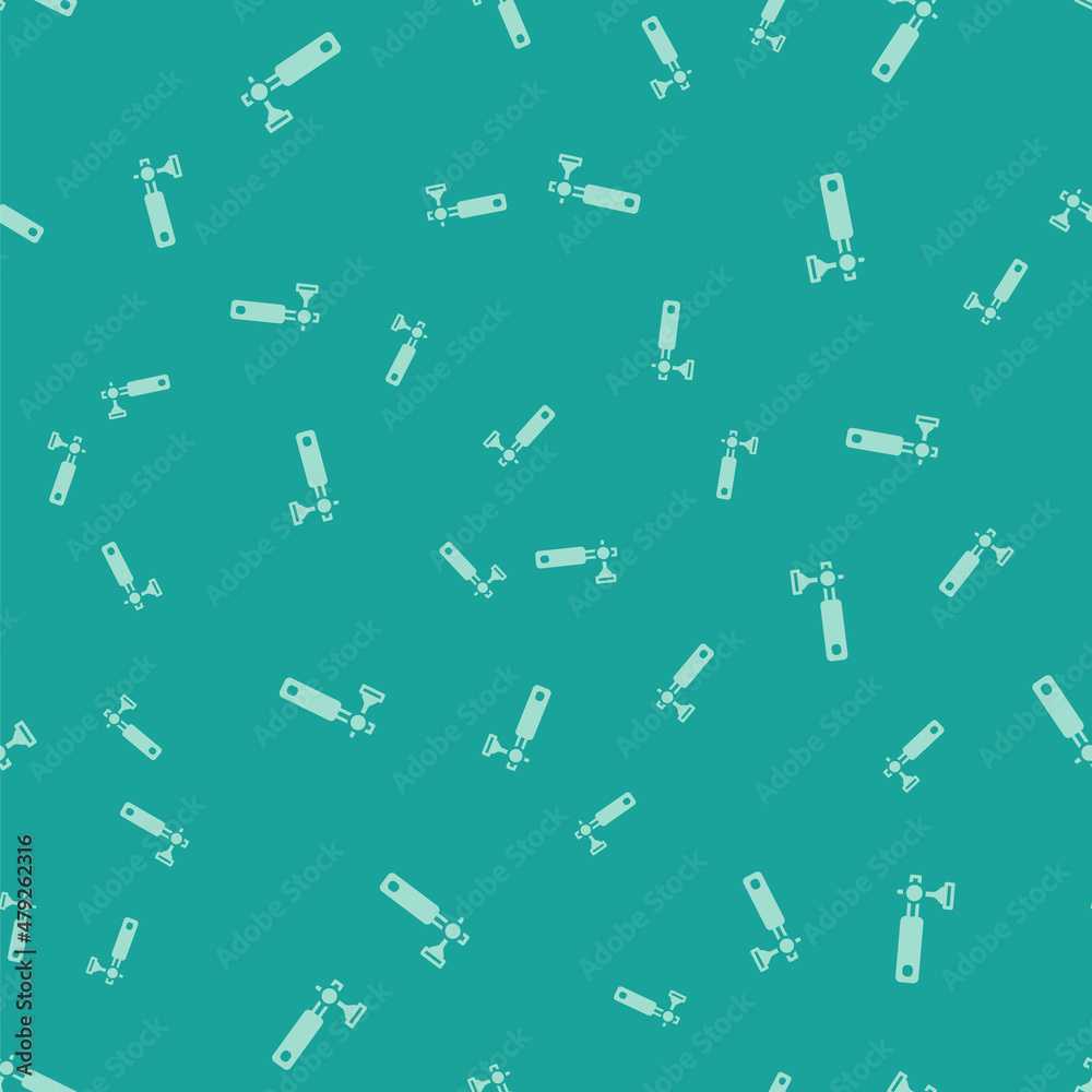 Green Jewelers lupe for diamond grading with dimond icon isolated seamless pattern on green background. Vector Green Jewelers lupe for diamond grading with dimond icon isolated seamless pattern on green background. Vector