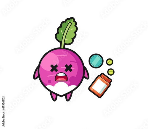 illustration of overdose turnip character