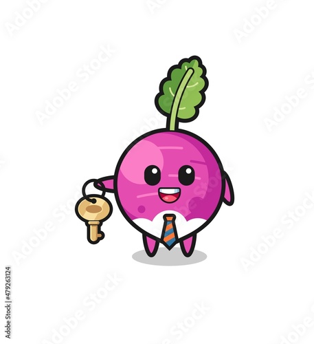 Wallpaper Mural cute turnip as a real estate agent mascot Torontodigital.ca