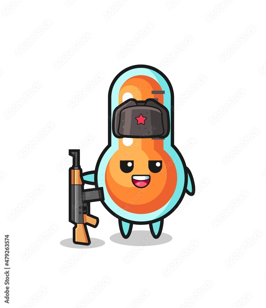 cute thermometer cartoon as Russian army cute thermometer cartoon as Russian army