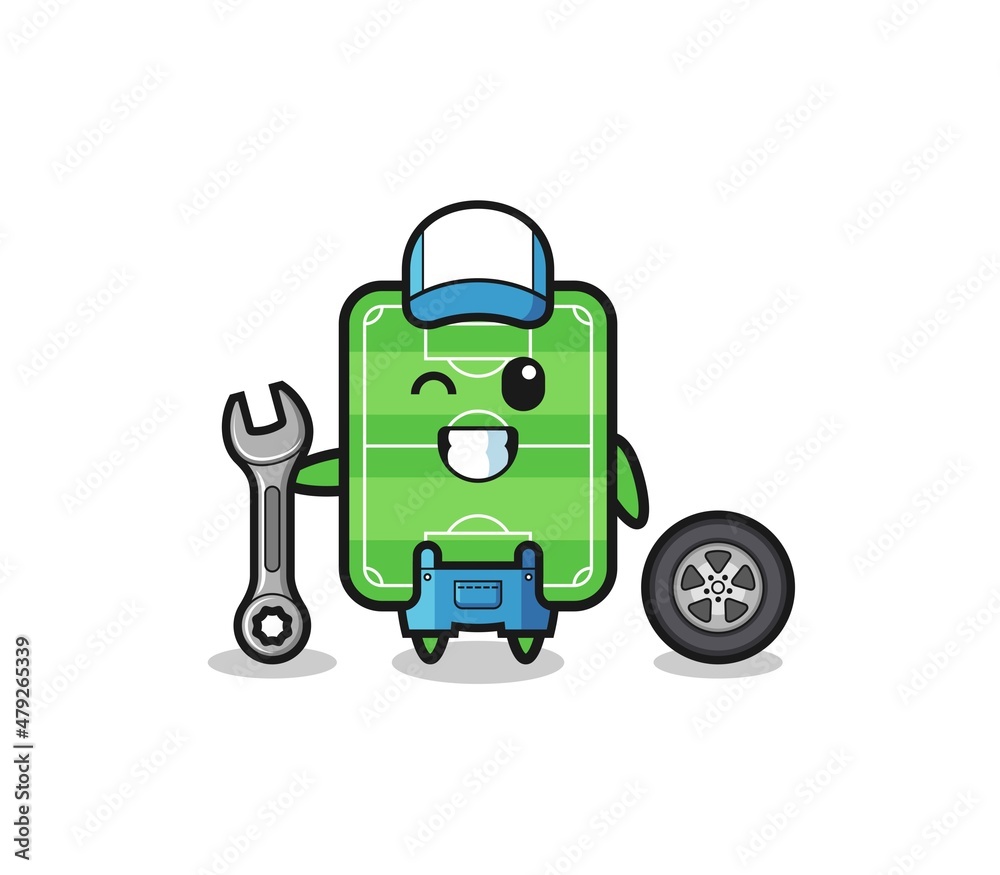 the football field character as a mechanic mascot the football field character as a mechanic mascot