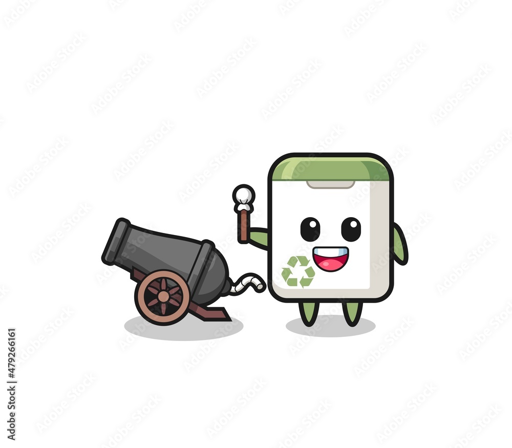 cute trash can shoot using cannon cute trash can shoot using cannon