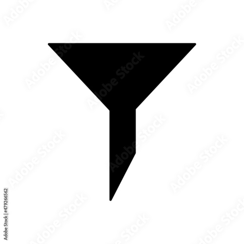 Filter black silhouette icon. Vector.