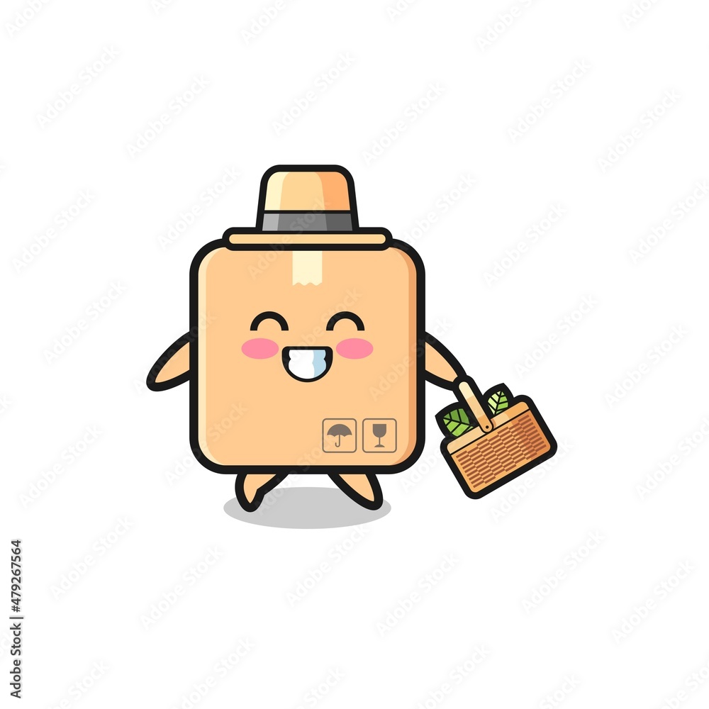 cardboard box herbalist character searching a herbal cardboard box herbalist character searching a herbal