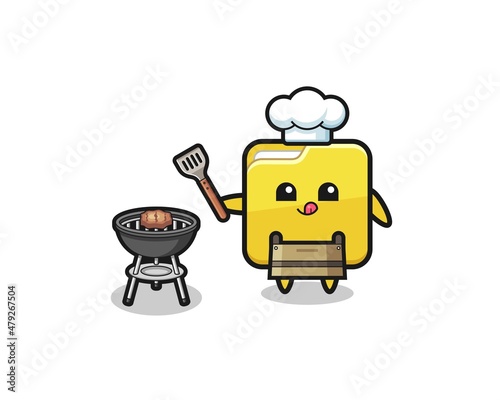 folder barbeque chef with a grill