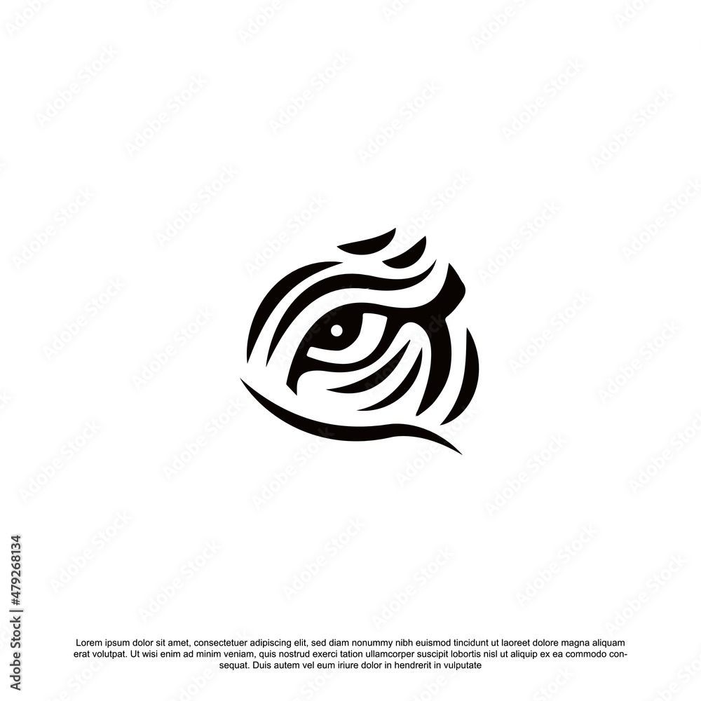 Creative eye logo design vector
