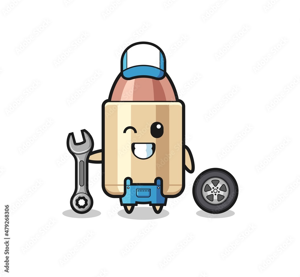 the bullet character as a mechanic mascot the bullet character as a mechanic mascot