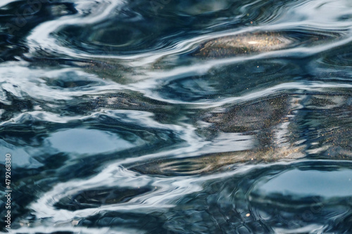 Close up of water ripples