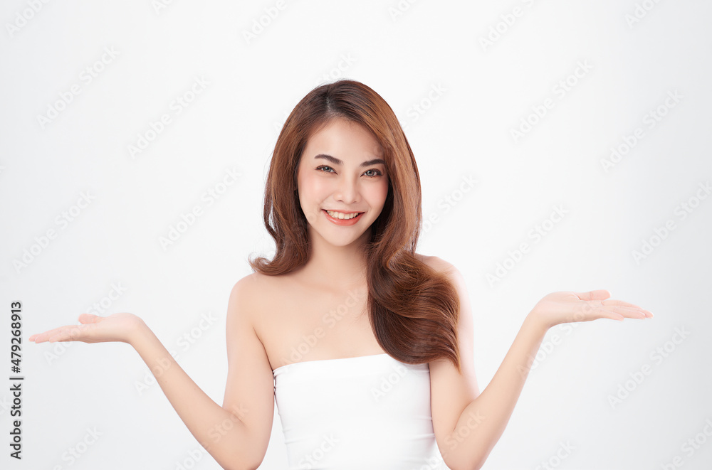 Beautiful young asian woman with clean fresh skin on white background, Face care, Facial treatment, Cosmetology, beauty and spa, Asian women portrait. Beautiful young asian woman with clean fresh skin on white background, Face care, Facial treatment, Cosmetology, beauty and spa, Asian women portrait.