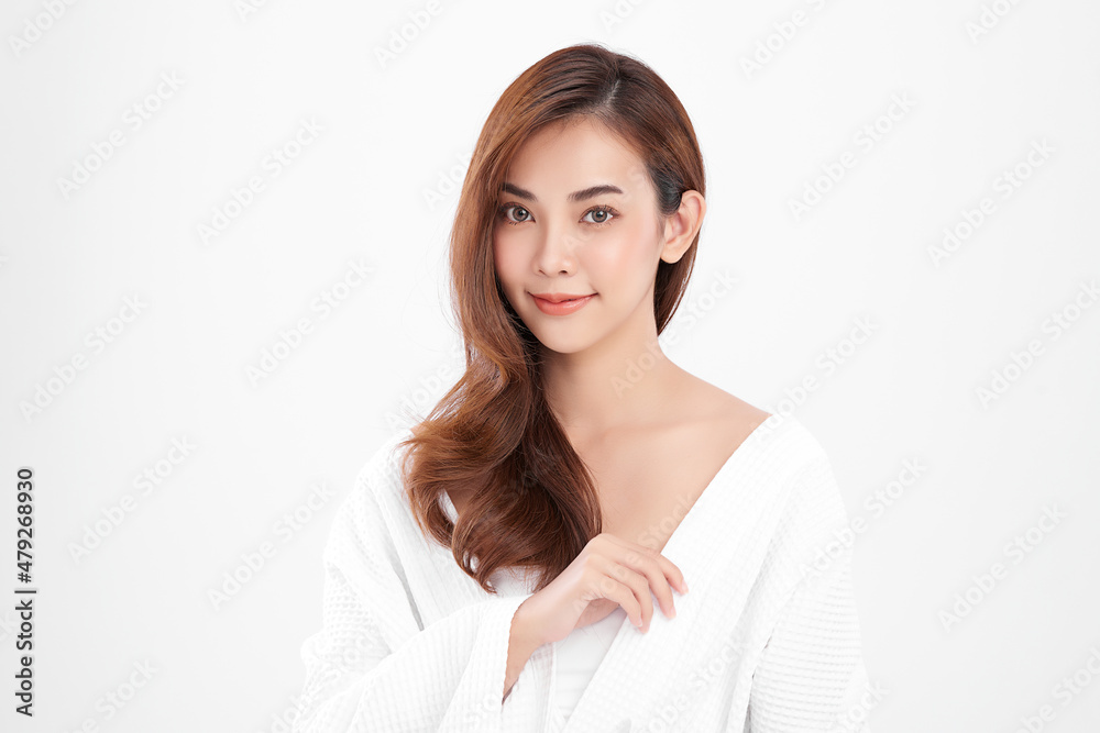 Beautiful young asian woman with clean fresh skin on white background, Face care, Facial treatment, Cosmetology, beauty and spa, Asian women portrait. Beautiful young asian woman with clean fresh skin on white background, Face care, Facial treatment, Cosmetology, beauty and spa, Asian women portrait.