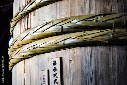 日本・味噌造りの樽 photo