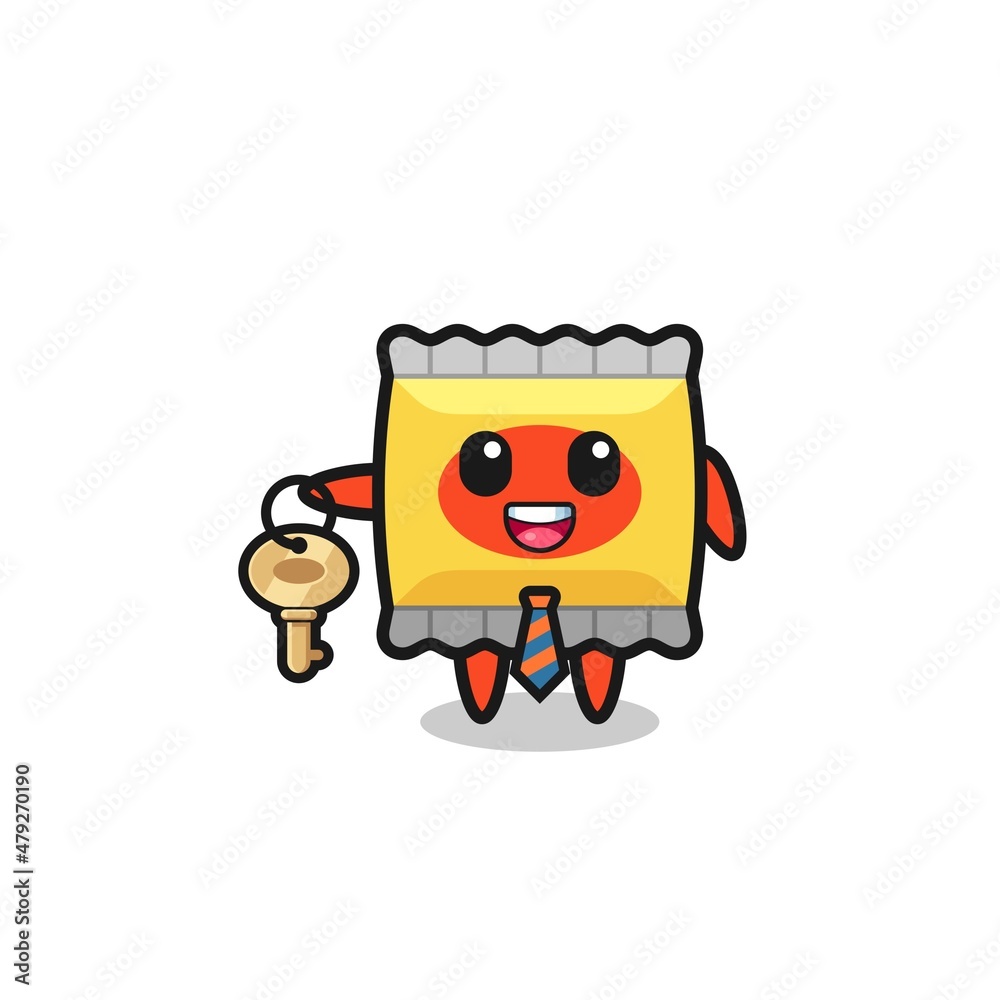cute snack as a real estate agent mascot cute snack as a real estate agent mascot