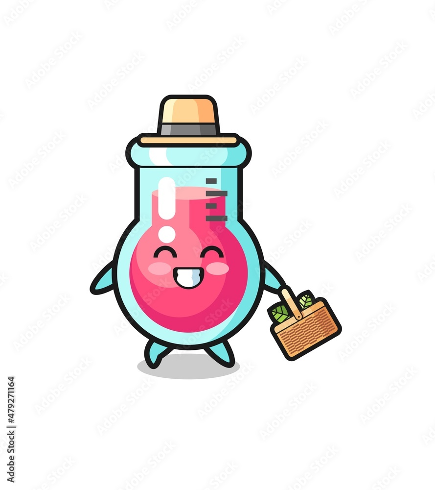 laboratory beaker herbalist character searching a herbal laboratory beaker herbalist character searching a herbal
