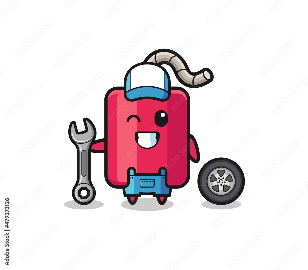the dynamite character as a mechanic mascot the dynamite character as a mechanic mascot