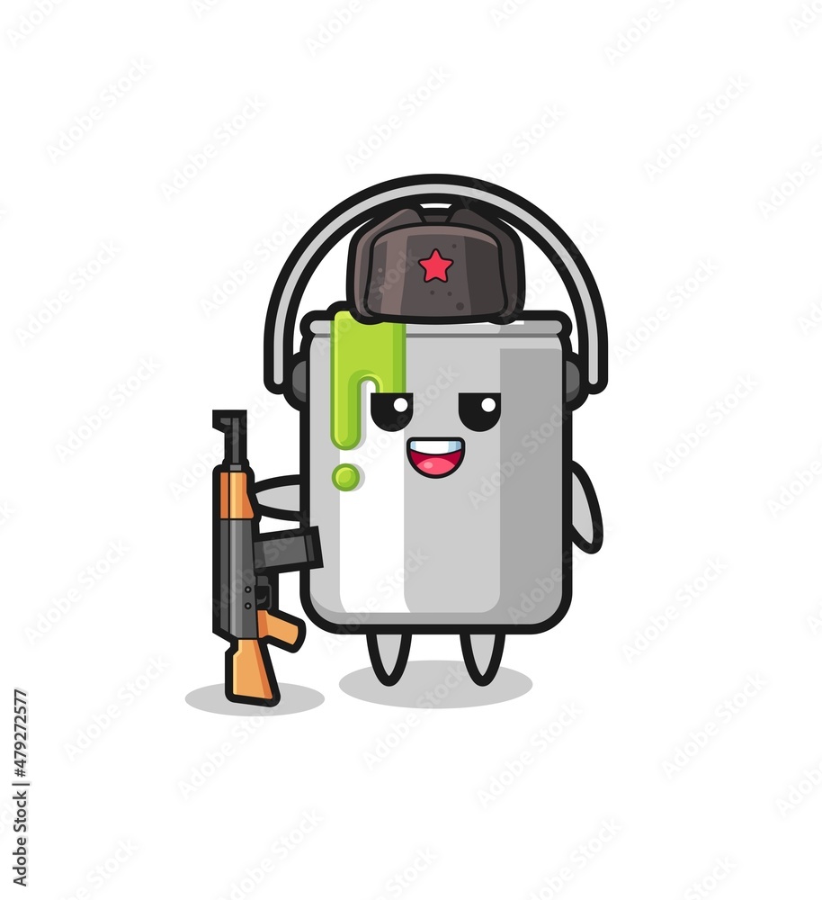 cute paint tin cartoon as Russian army cute paint tin cartoon as Russian army