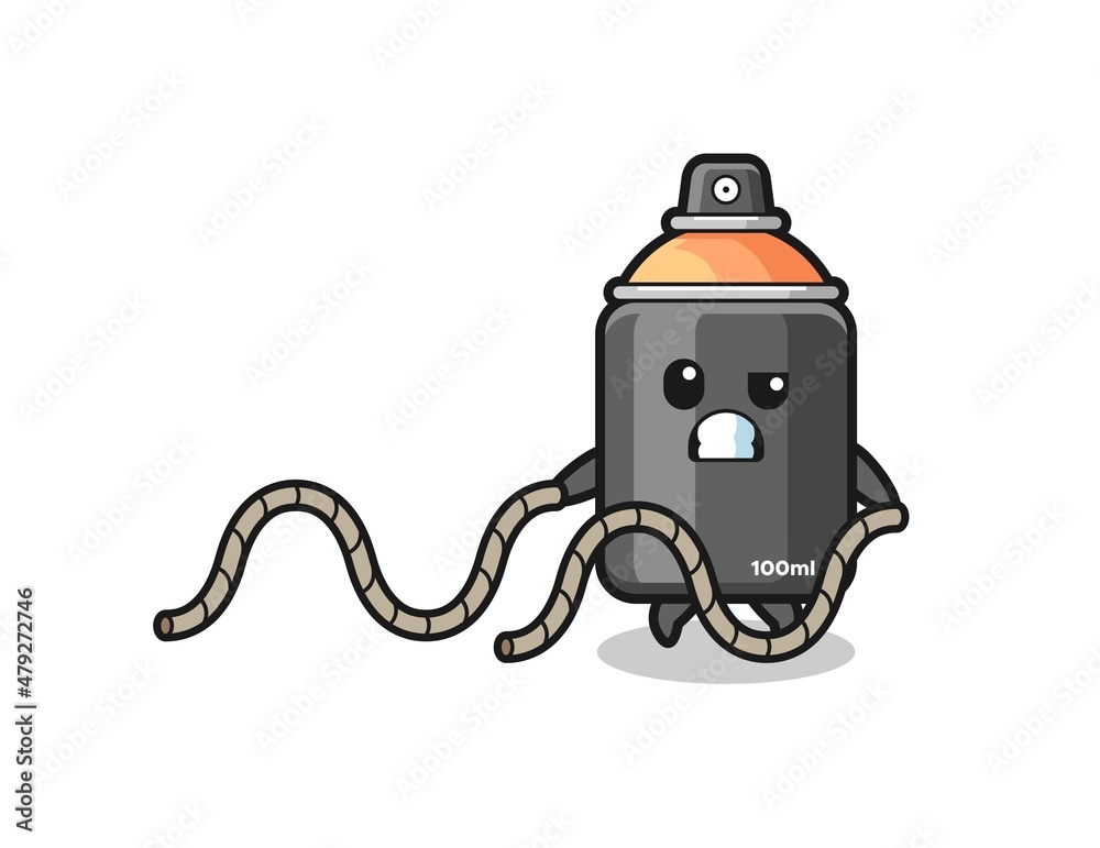 illustration of spray paint doing battle rope workout illustration of spray paint doing battle rope workout