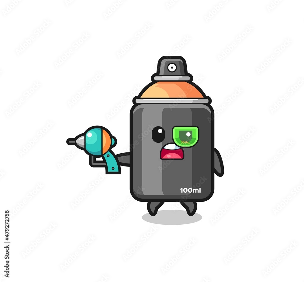 cute spray paint holding a future gun cute spray paint holding a future gun