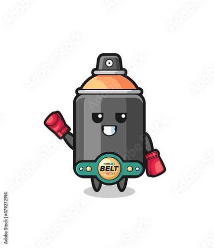 spray paint boxer mascot character
