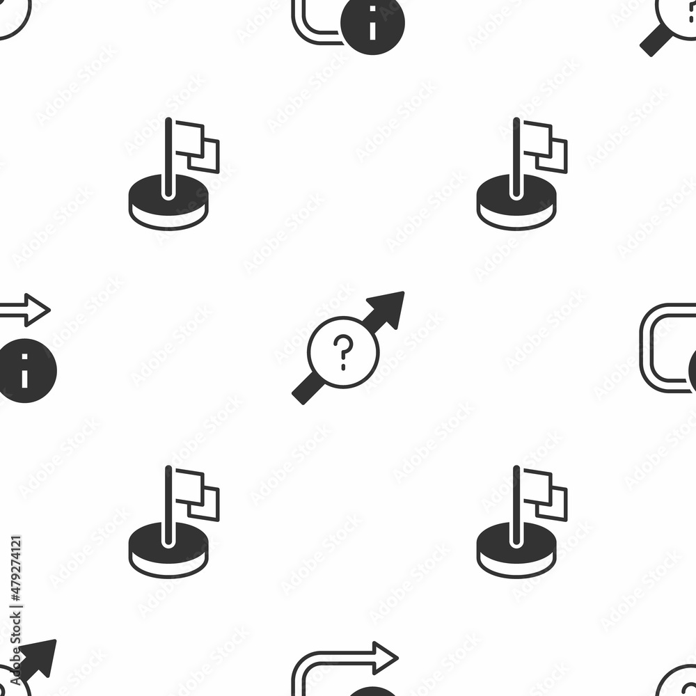 Set Arrow, and Flag on seamless pattern. Vector Set Arrow, and Flag on seamless pattern. Vector