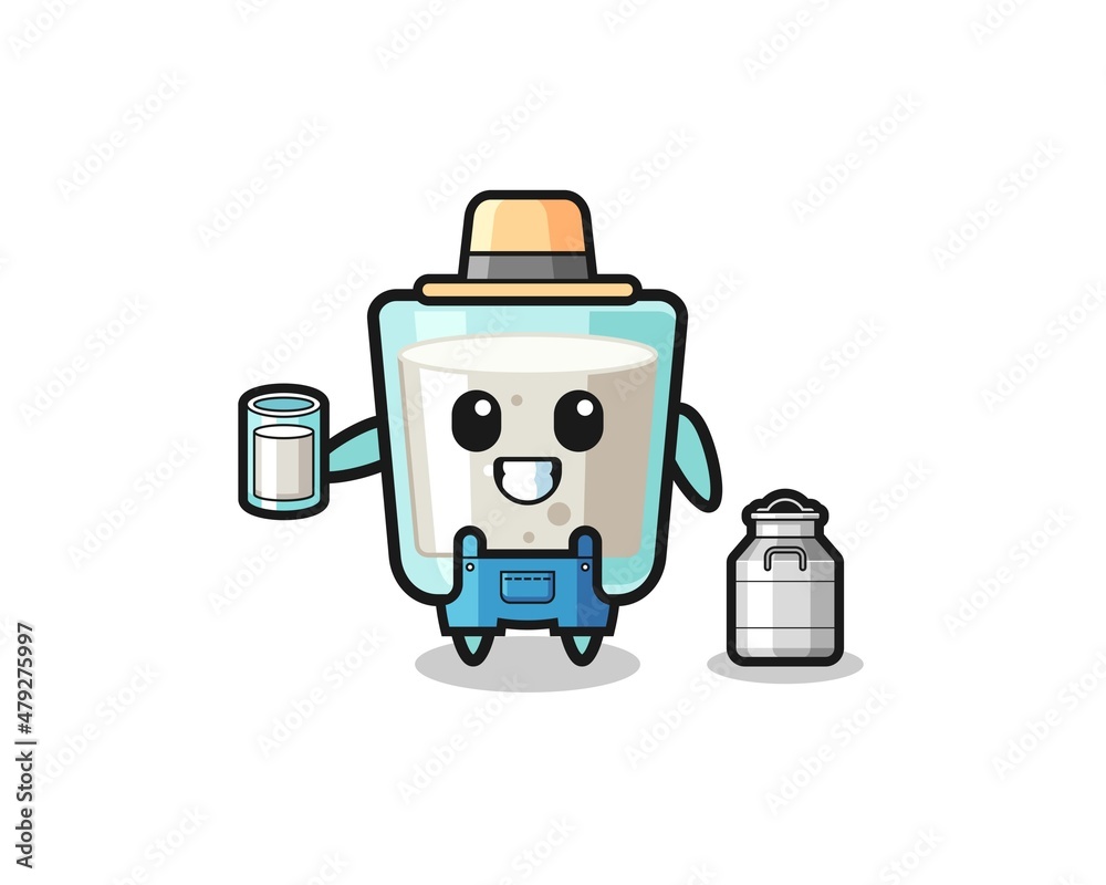 milk cartoon as the dairy farmer milk cartoon as the dairy farmer