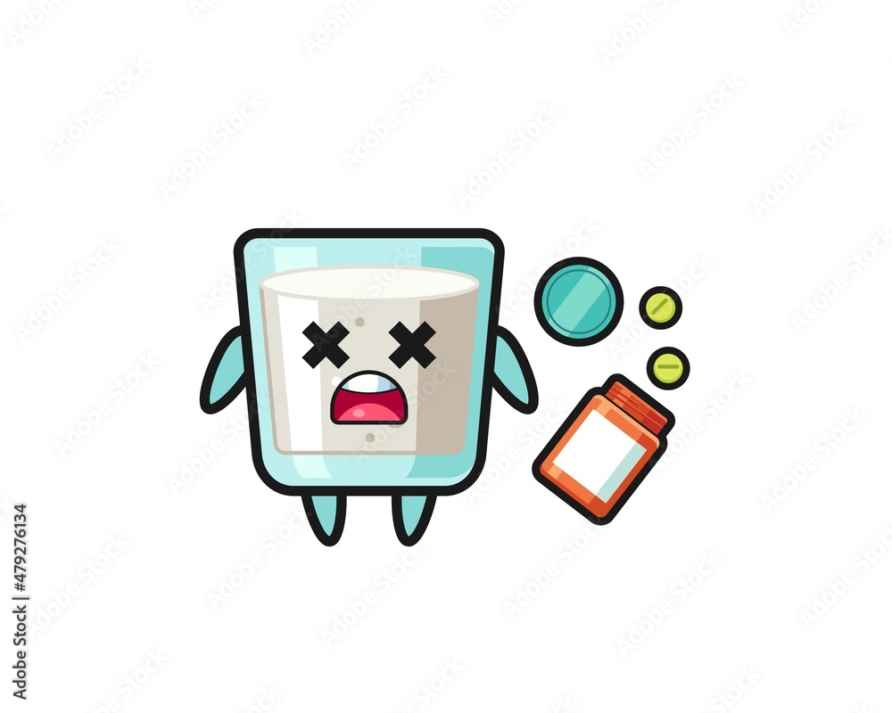 illustration of overdose milk character illustration of overdose milk character