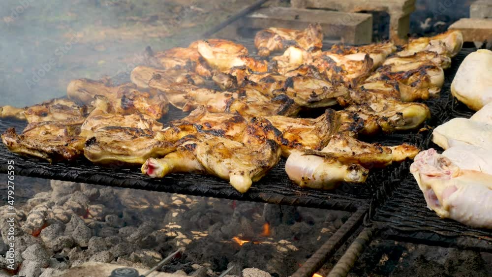 BBQ Chicken on grill 2 BBQ Chicken on grill 2