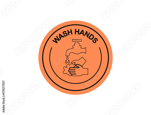 wash hands icon vector 