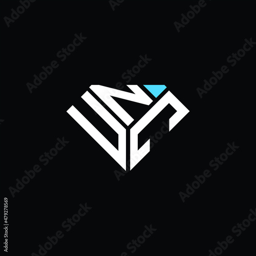 UNC letter logo creative design. UNC unique design photo