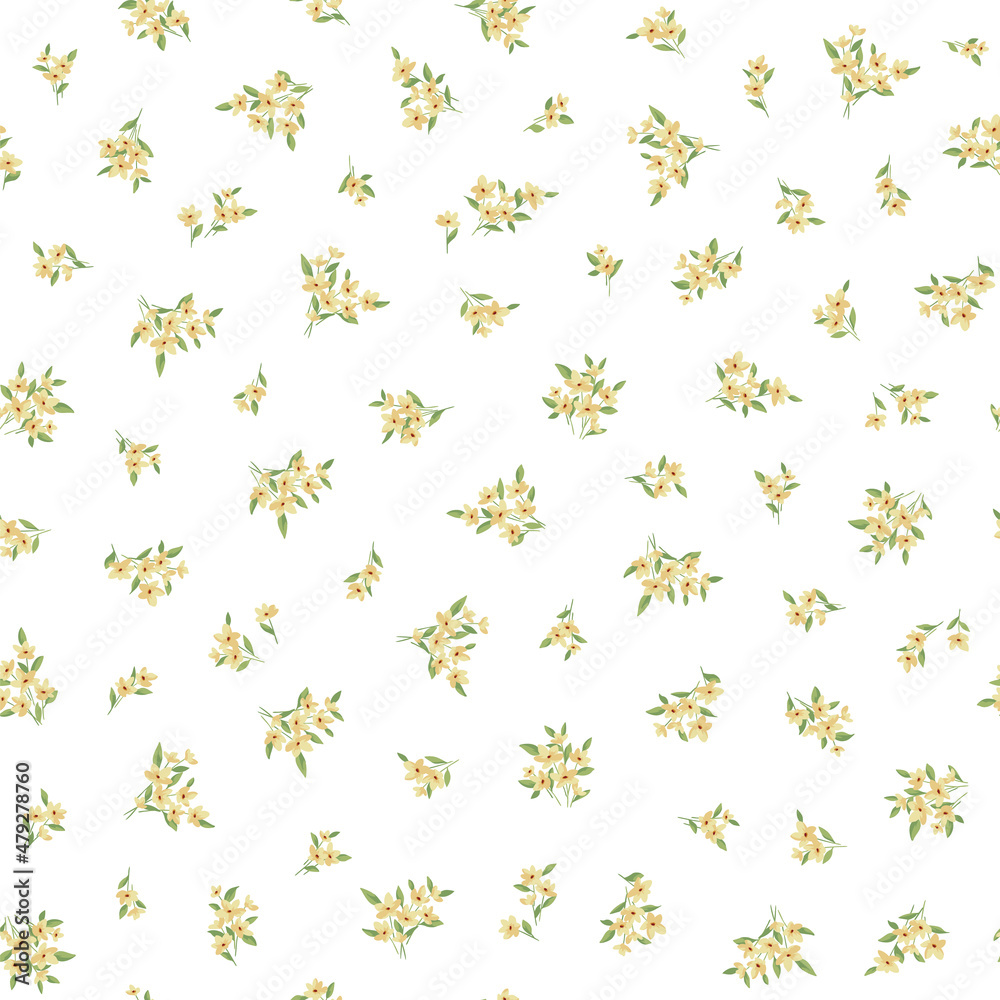 Seamless and beautiful flower illustration pattern, Seamless and beautiful flower illustration pattern,