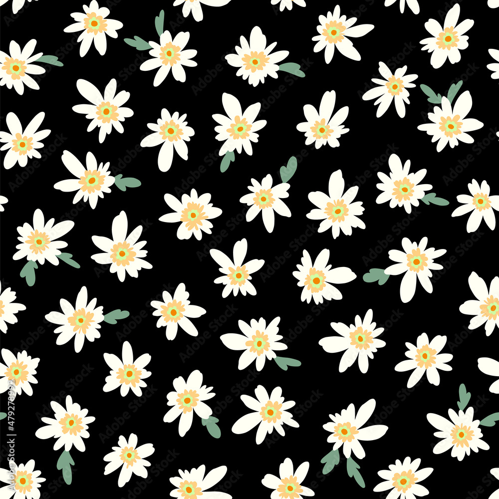 Seamless and impressive cute floral pattern, Seamless and impressive cute floral pattern,
