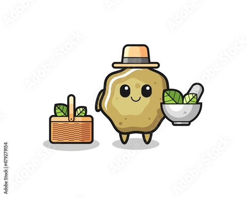 loose stools herbalist cute cartoon