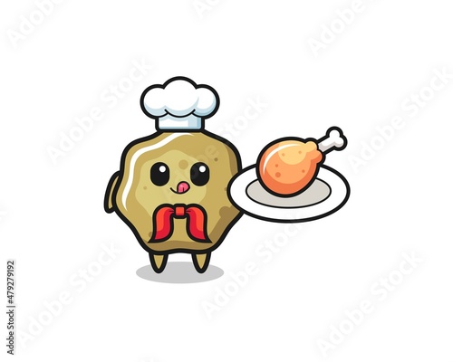 loose stools fried chicken chef cartoon character