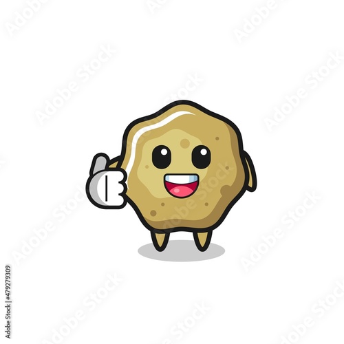 loose stools mascot doing thumbs up gesture
