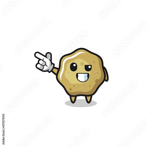 loose stools mascot pointing top left