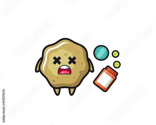 illustration of overdose loose stools character